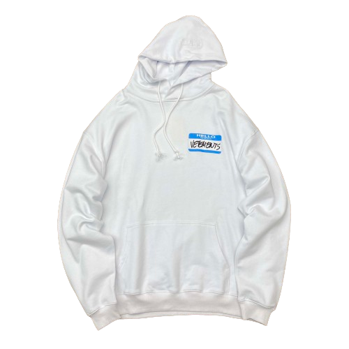 VETEMENTS My Name Is Hoodie White